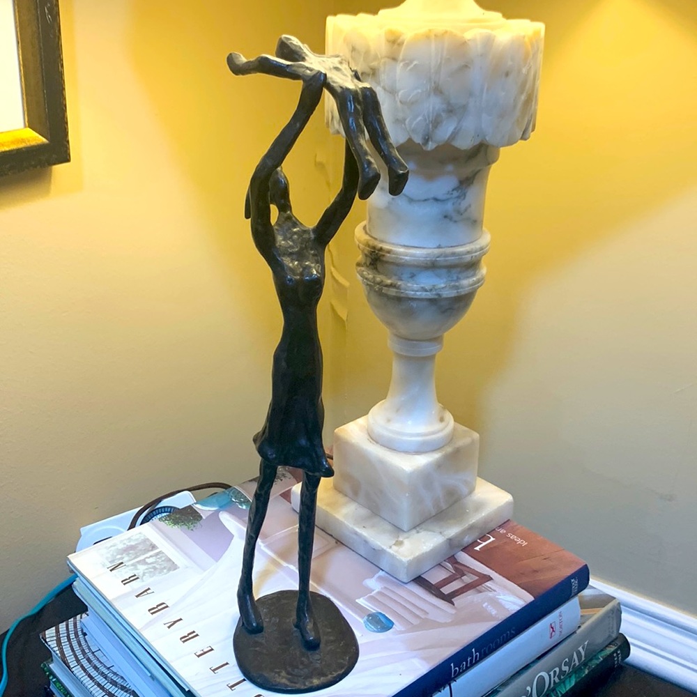 Bronze Sculpture Mother and Child.